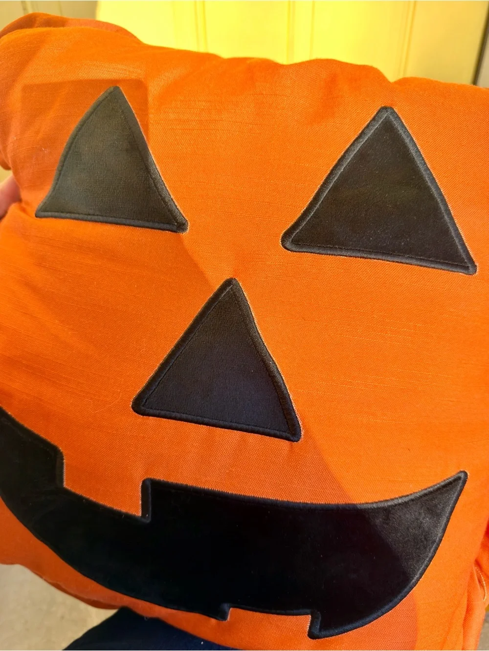 Jack-O’-Lantern Pumpkin Halloween Throw Pillow 20x20
